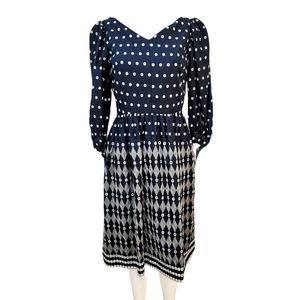 MICHAEL NOVARESE Couture I.Magnin Dress Embroidery